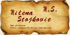 Milena Stojković vizit kartica